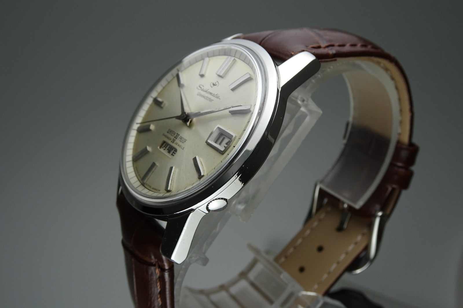 Vintage 1965 JAPAN SEIKO SEIKOMATIC WEEKDATER 6206-8990 26Jewels Automatic.