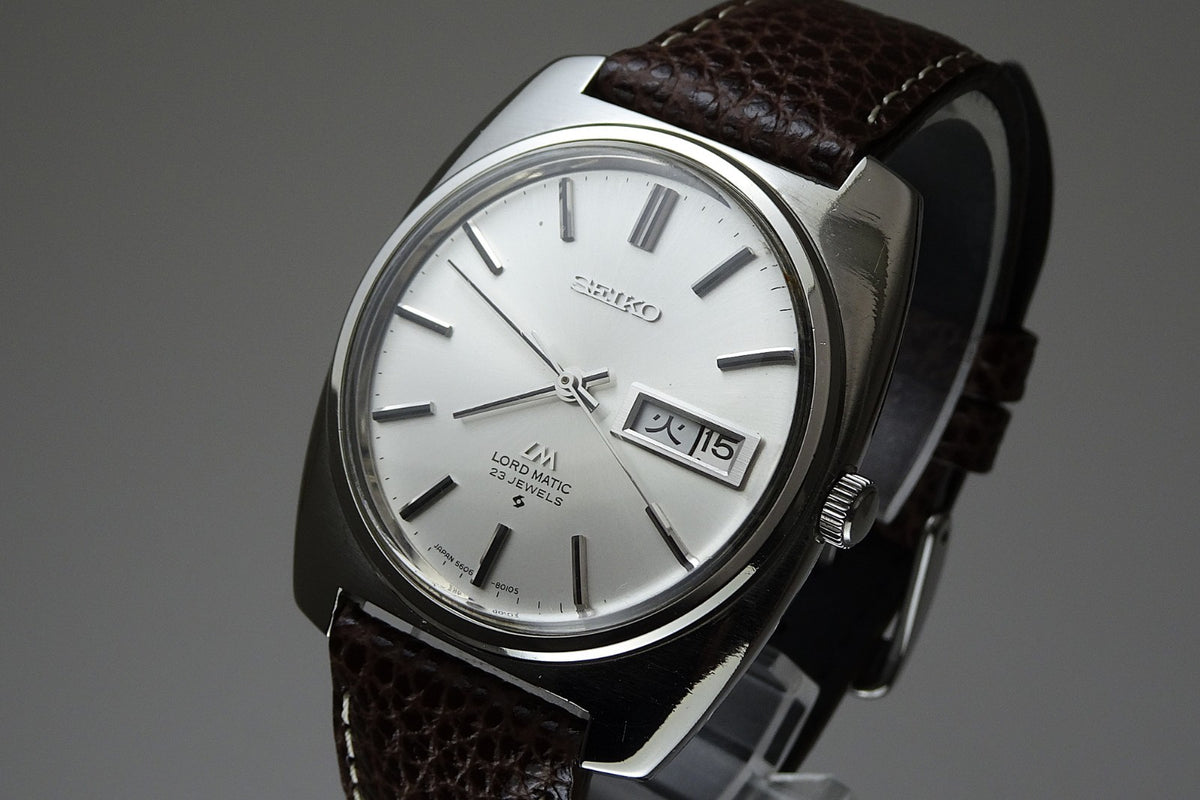 Vintage 1970 JAPAN SEIKO LORD MATIC WEEKDATER 5606-8010 23Jewels Automatic.