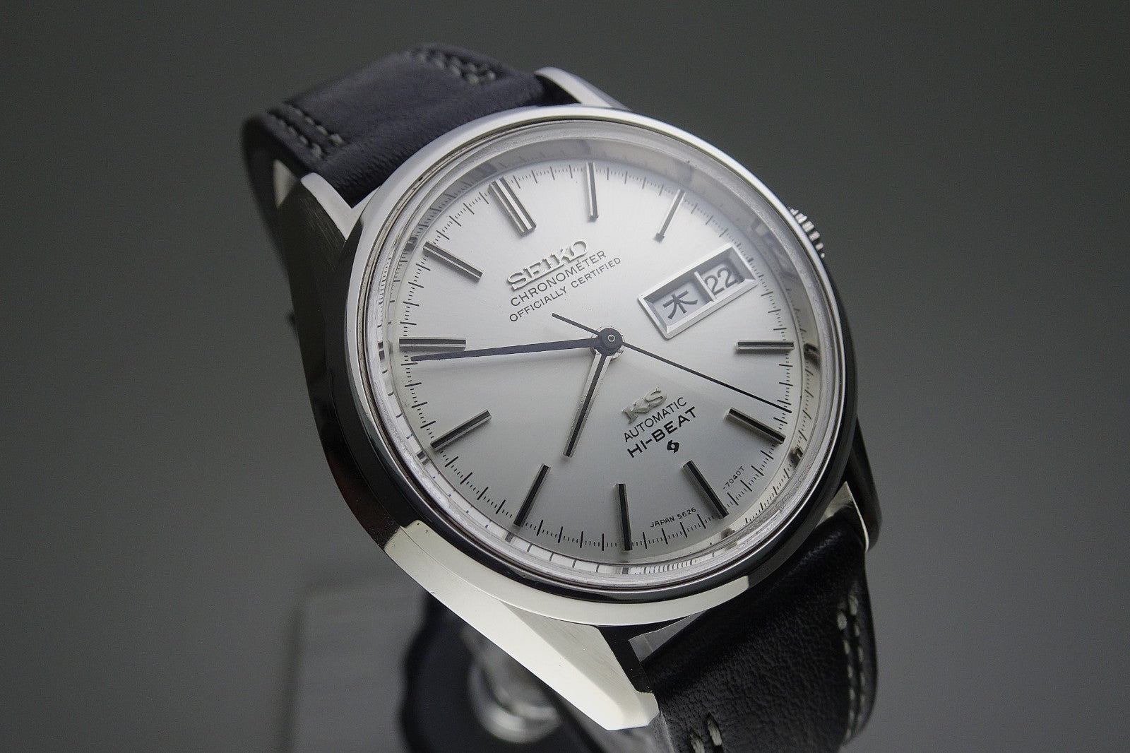 Vintage 1972 JAPAN KING SEIKO CHRONOMETER WEEKDATER 5626-7040 25J Automatic.