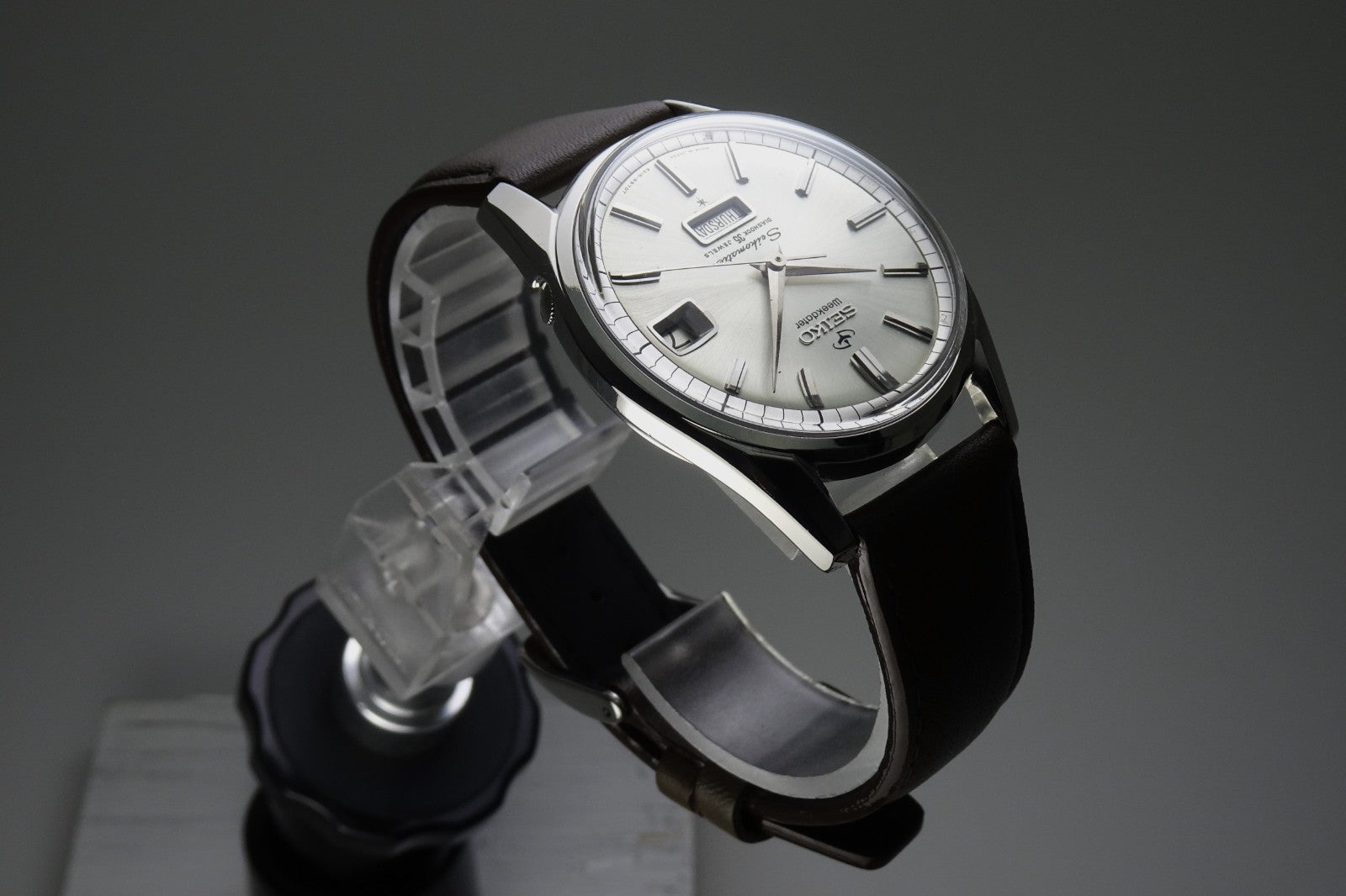 Vintage 1964 JAPAN SEIKO SEIKOMATIC WEEKDATER 6218-8970 35Jewels Automatic.
