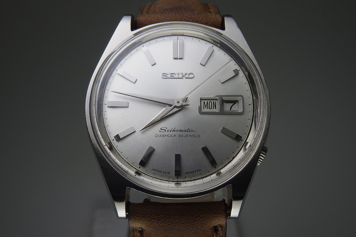 Vintage 1965 JAPAN SEIKO SEIKOMATIC WEEKDATER 6218-8950 35Jewels Automatic.