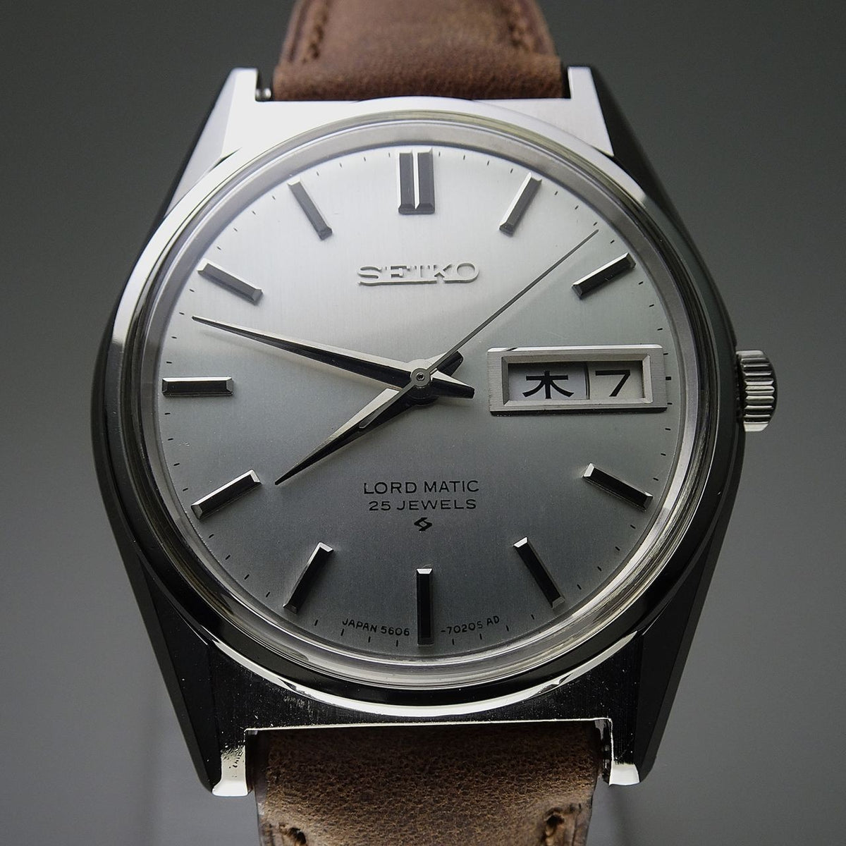Vintage 1968 JAPAN SEIKO LORD MATIC WEEKDATER 5606-7020 25Jewels Automatic.