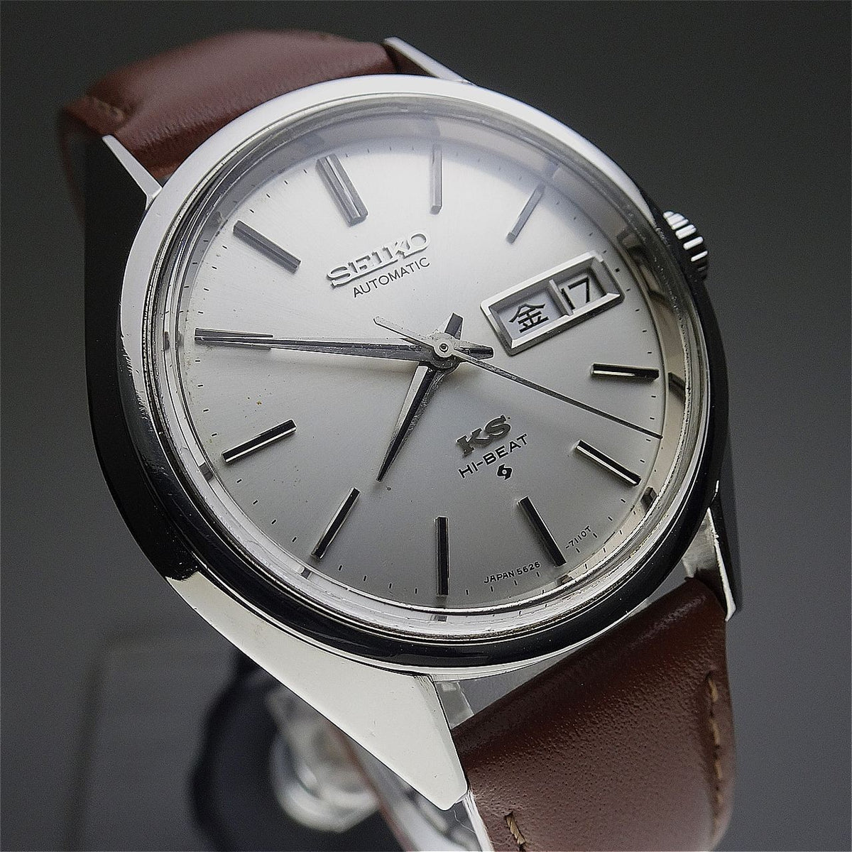Vintage 1972 JAPAN KING SEIKO WEEKDATER 5626-7110 25Jewels Automatic.