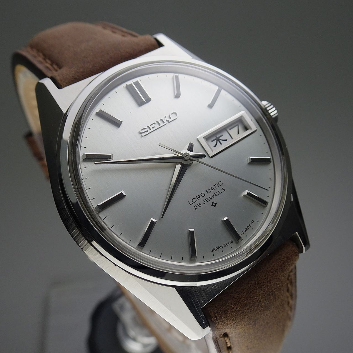 Vintage 1968 JAPAN SEIKO LORD MATIC WEEKDATER 5606-7020 25Jewels Automatic.