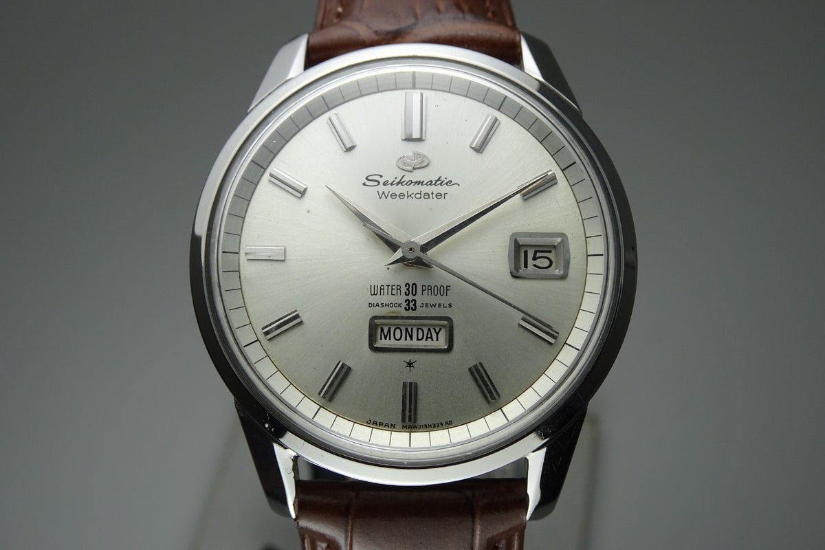Vintage 1963 JAPAN SEIKO MATIC WEEKDATER J13080 33Jewels Automatic.