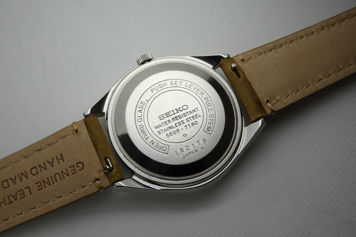 Vintage 1971 JAPAN SEIKO LORD MATIC WEEKDATER 5606-7190 25Jewels Automatic.