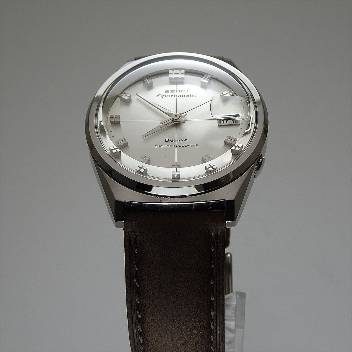 Vintage 1966 JAPAN SEIKO SPORTSMATIC CALENDAR DELUXE 7605-8010 23Jewels Automati