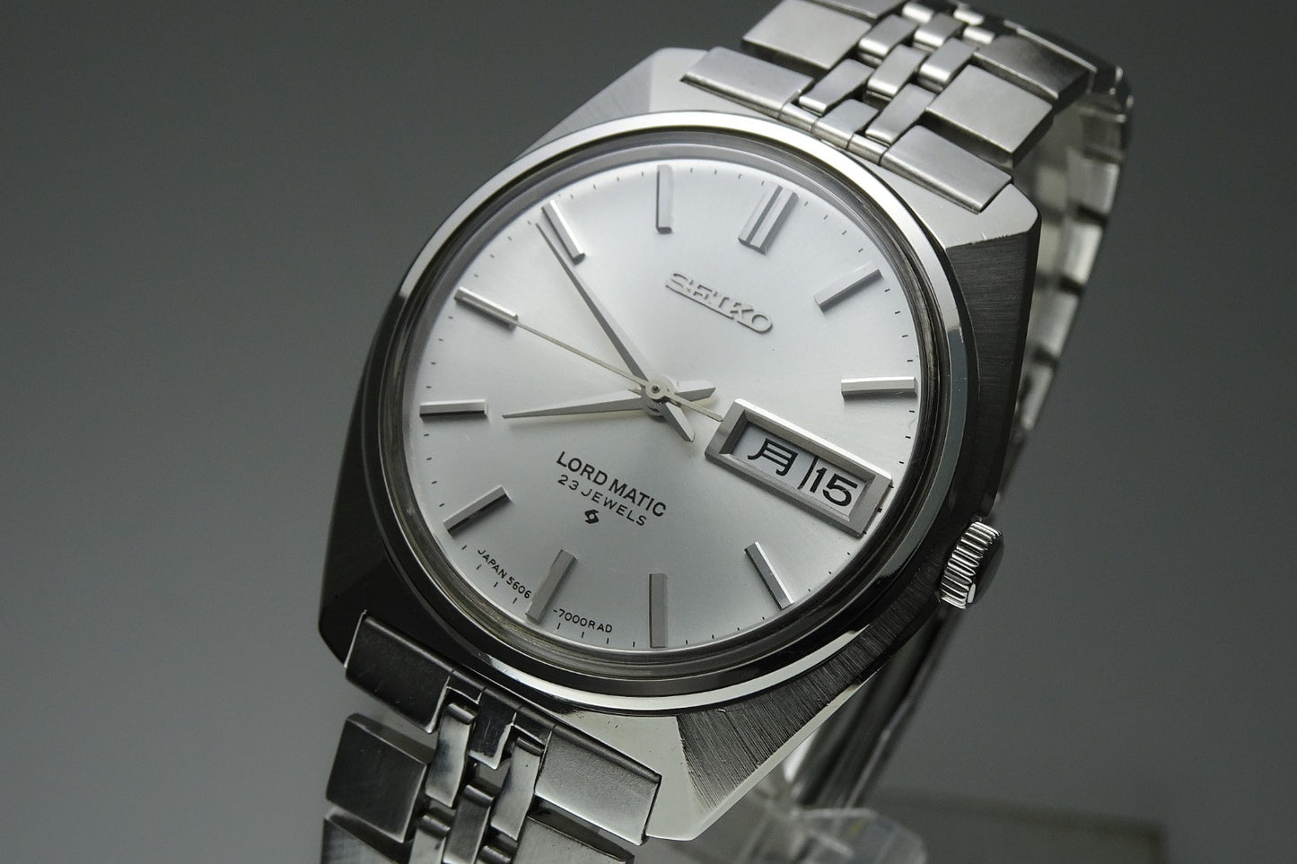 Vintage 1968 JAPAN SEIKO LORD MATIC WEEKDATER 5606-7000 23Jewels Automatic.