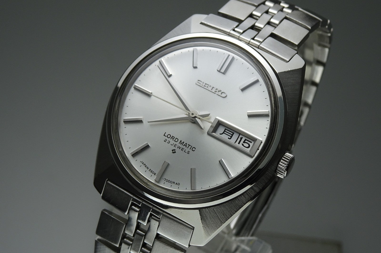 Vintage 1968 JAPAN SEIKO LORD MATIC WEEKDATER 5606-7000 23Jewels Automatic.
