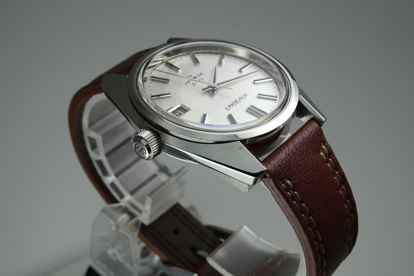 Vintage 1971 JAPAN 45 KING SEIKO CALENDAR 4502-7001 25Jewels Hand-winding.