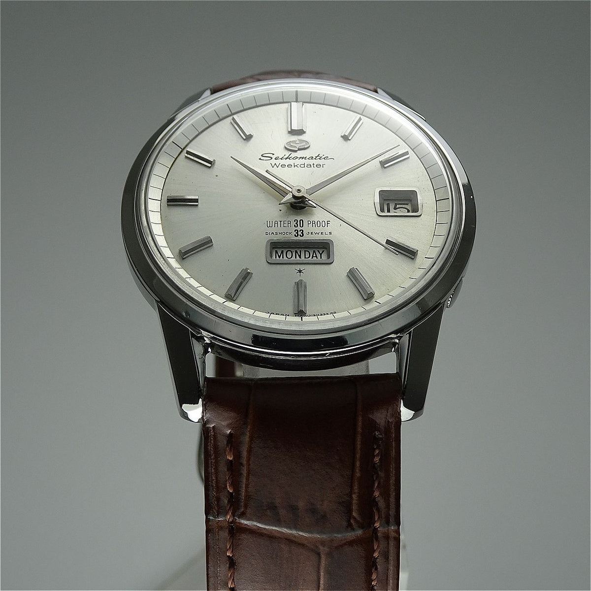 Vintage 1963 JAPAN SEIKO MATIC WEEKDATER J13080 33Jewels Automatic.