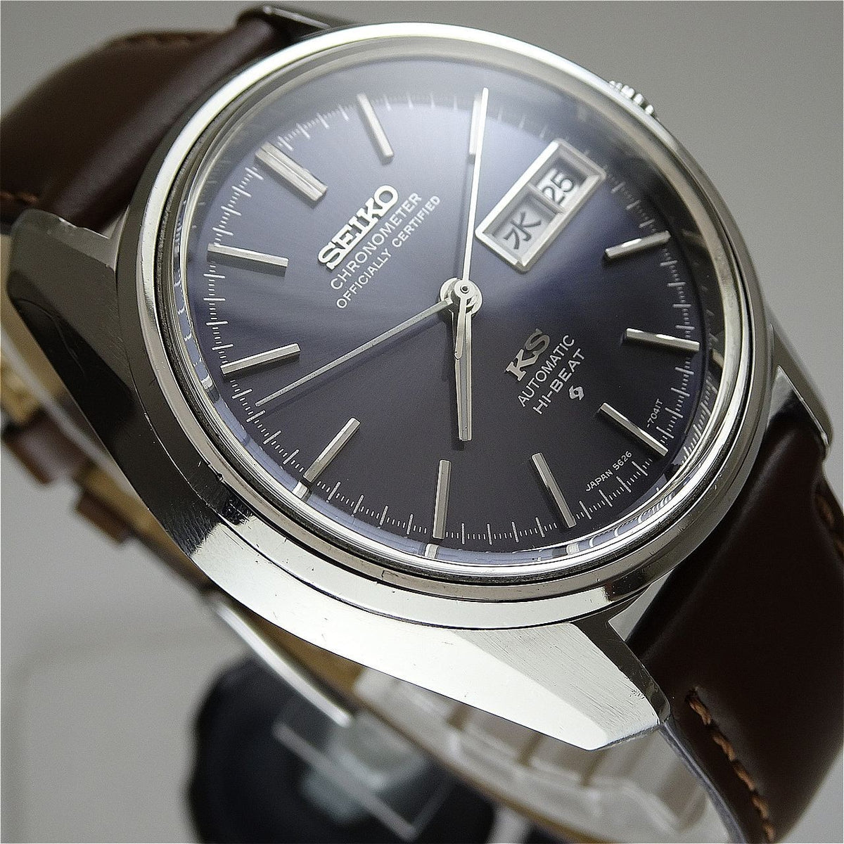 Vintage 1974 JAPAN KING SEIKO CHRONOMETER WEEKDATER 5626-7041 25J Automatic.