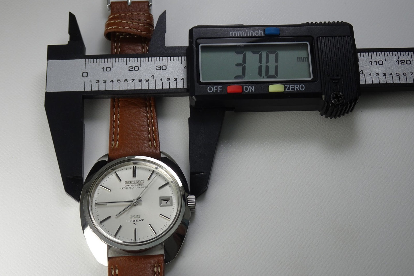 Vintage 1970 JAPAN KING SEIKO CHRONOMETER CALENDAR 4502-8010 25J Hand-winding.