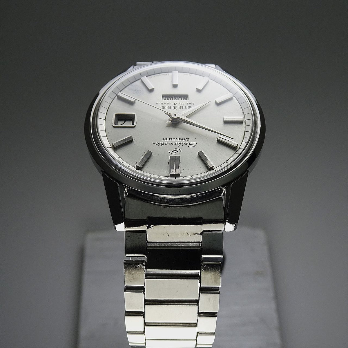 Serviced Vintage 1965 JAPAN SEIKO SEIKOMATIC WEEKDATER 6206-8990 26J Automatic.