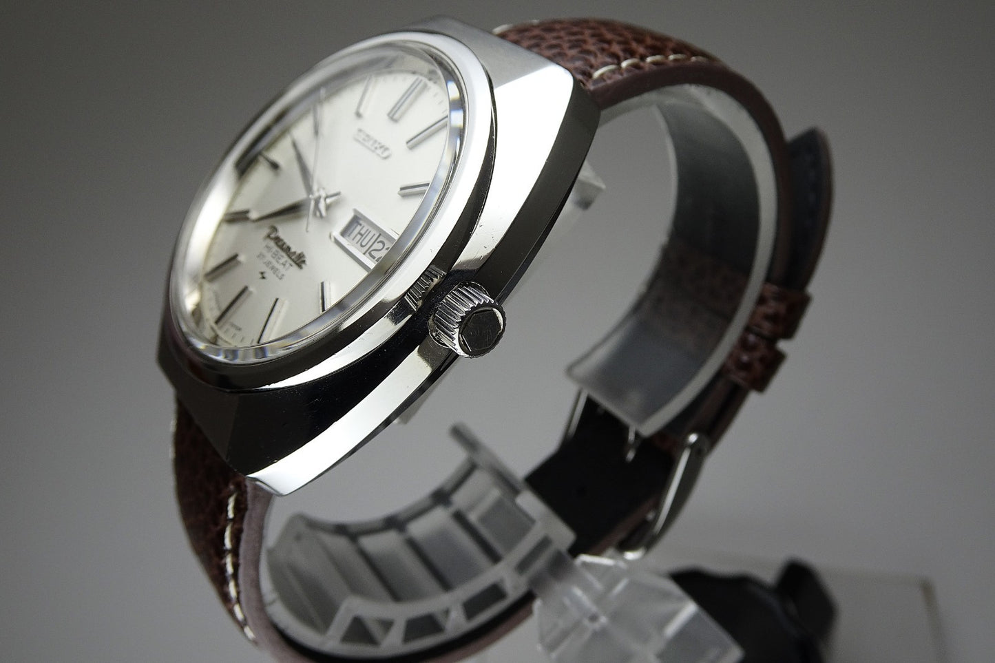 Vintage 1970 JAPAN SEIKO PRESMATIC WEEKDATER 5146-7040 27Jewels Automatic.