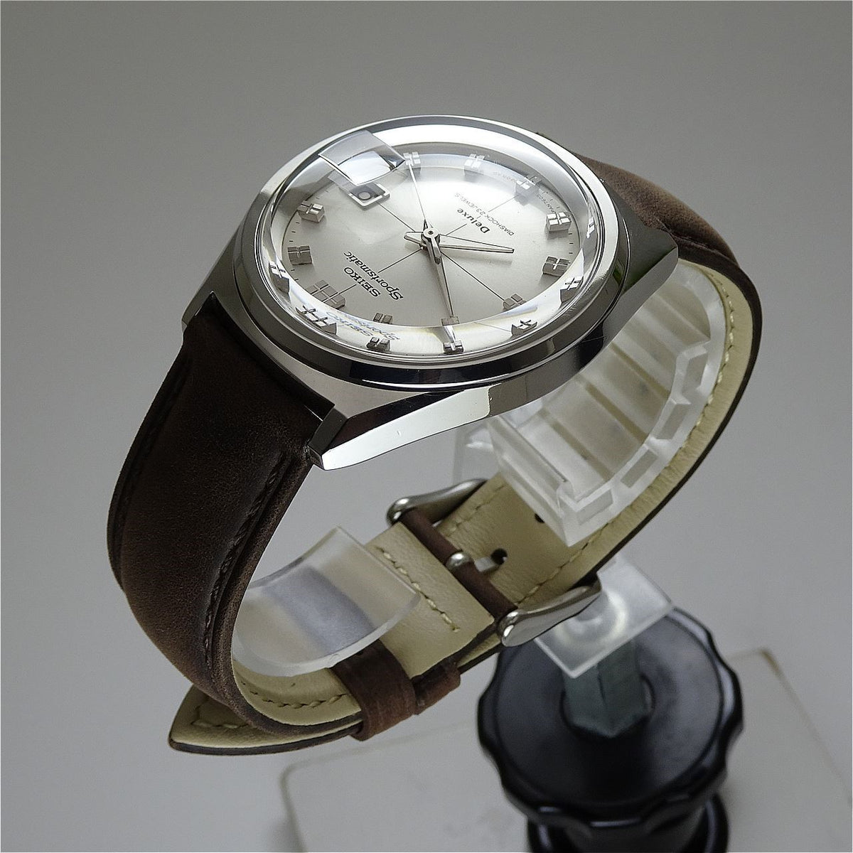 Vintage 1966 JAPAN SEIKO SPORTSMATIC CALENDAR DELUXE 7605-8010 23Jewels Automati