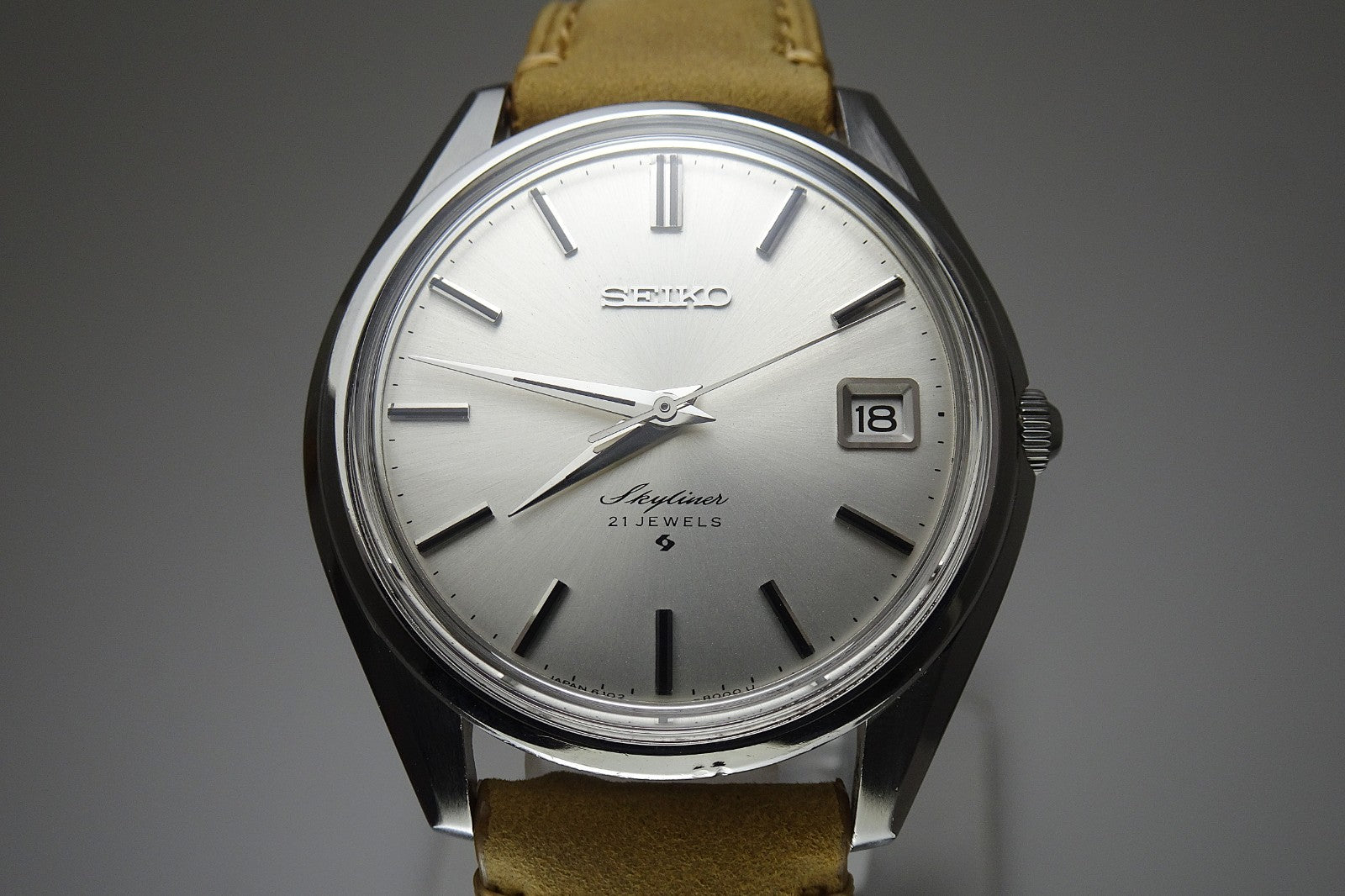 Vintage 1971 JAPAN SEIKO SKYLINER CALENDAR 6102-8000 21Jewels Hand-winding.