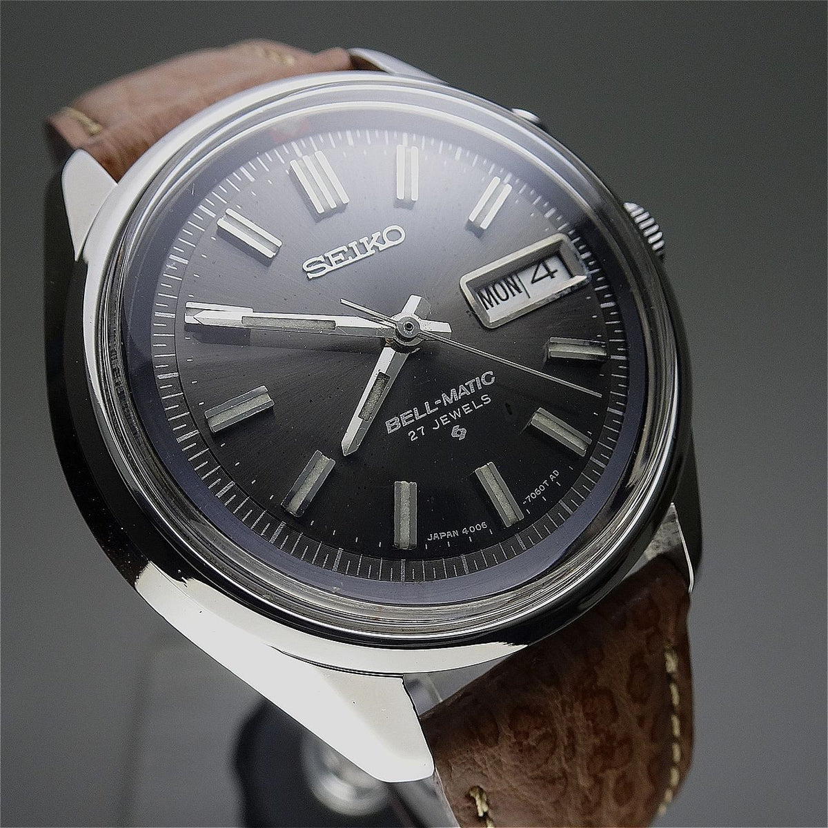 Vintage 1972 JAPAN SEIKO BELL-MATIC WEEKDATER 4006-7012 27Jewels Automatic.