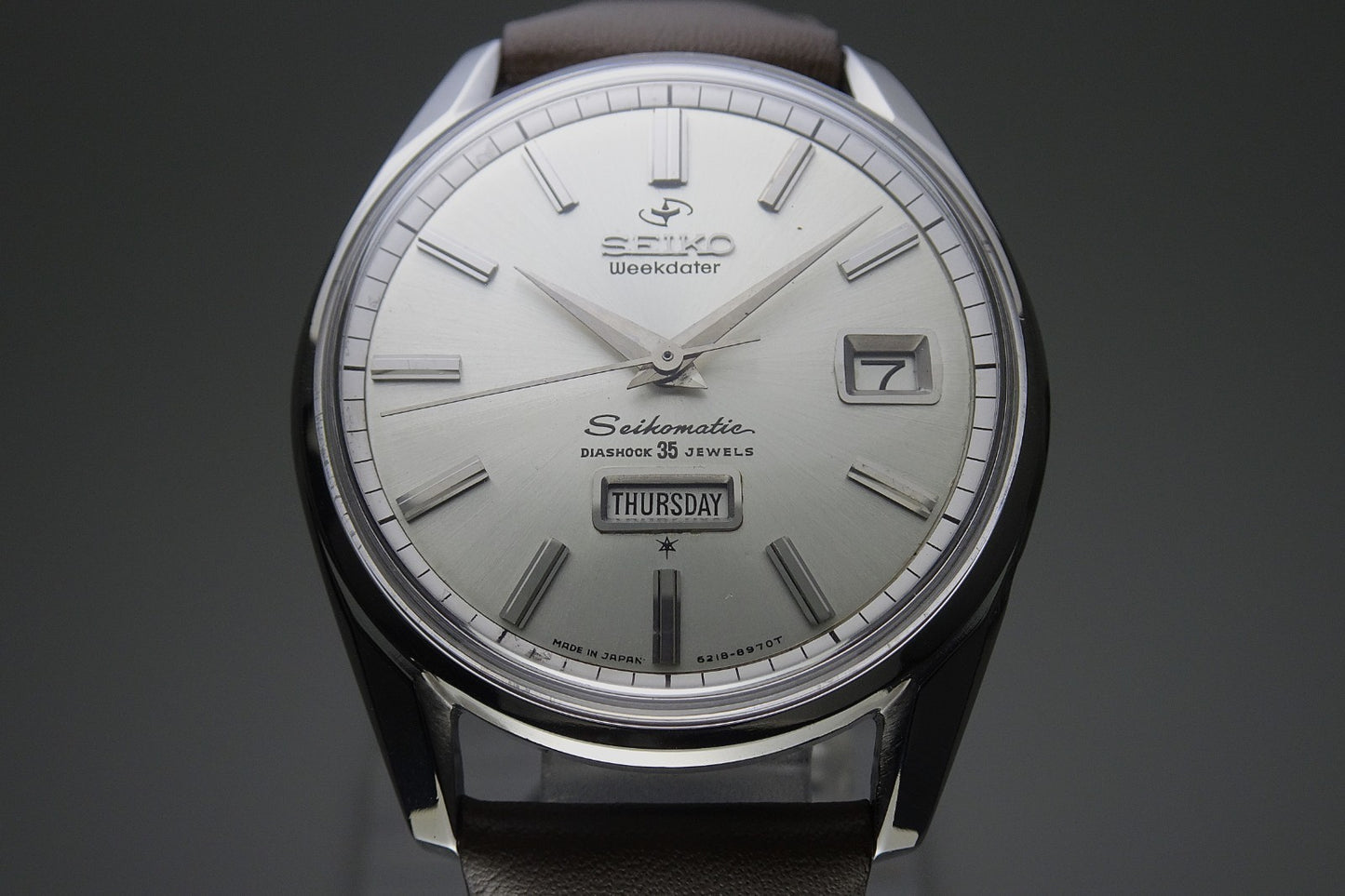 Vintage 1964 JAPAN SEIKO SEIKOMATIC WEEKDATER 6218-8970 35Jewels Automatic.