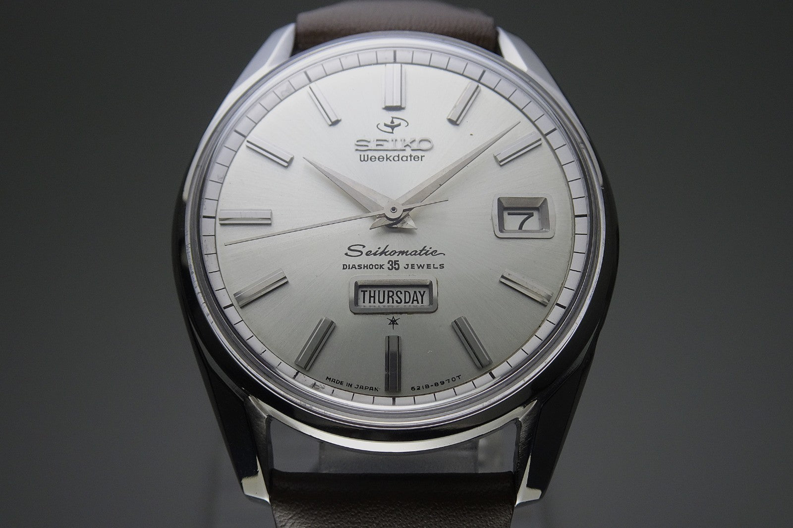 Vintage 1964 JAPAN SEIKO SEIKOMATIC WEEKDATER 6218-8970 35Jewels Automatic.