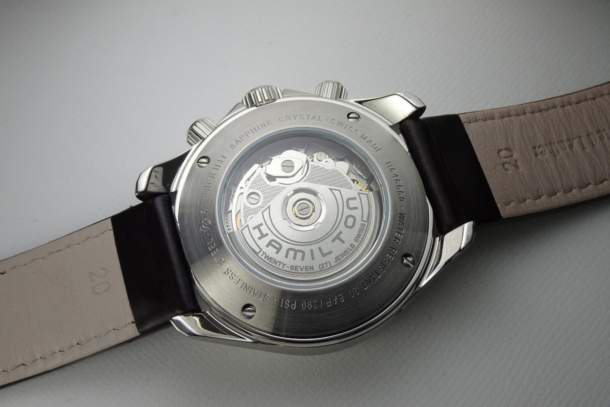 HAMILTON Khaki Aviation Pilot Auto Chrono H646660 27Jewels Automatic.