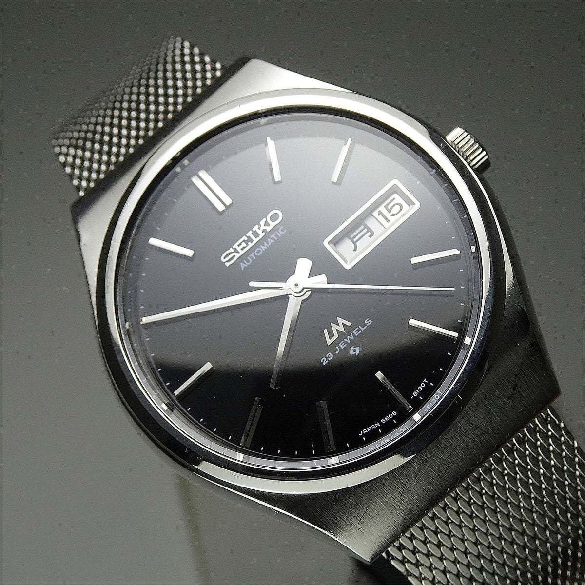 Vintage 1975 JAPAN LORD MATIC WEEKDATER 5606-8090 23Jewels Automatic.