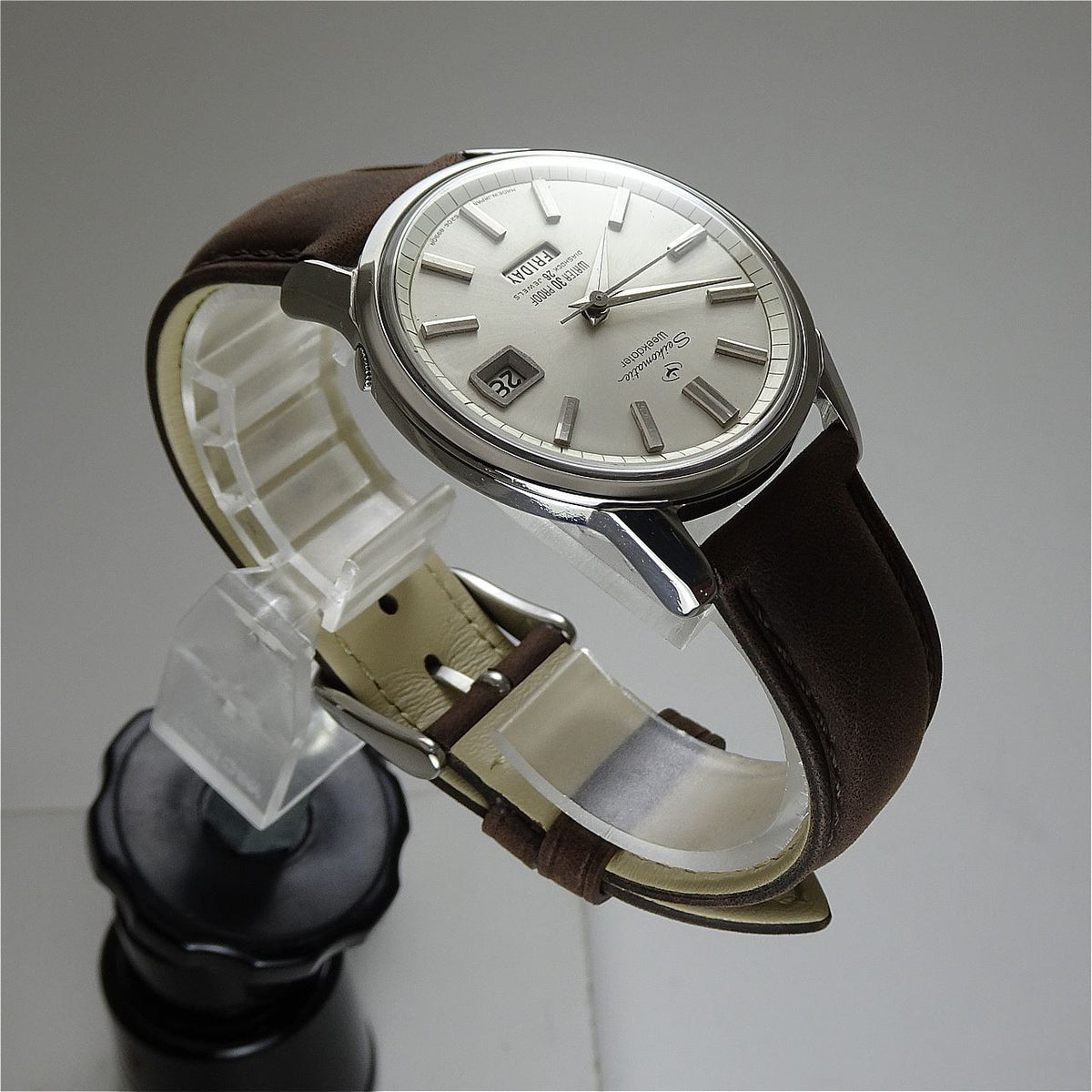Vintage 1964 JAPAN SEIKO SEIKOMATIC WEEKDATER 6206-8990 26Jewels Automatic.