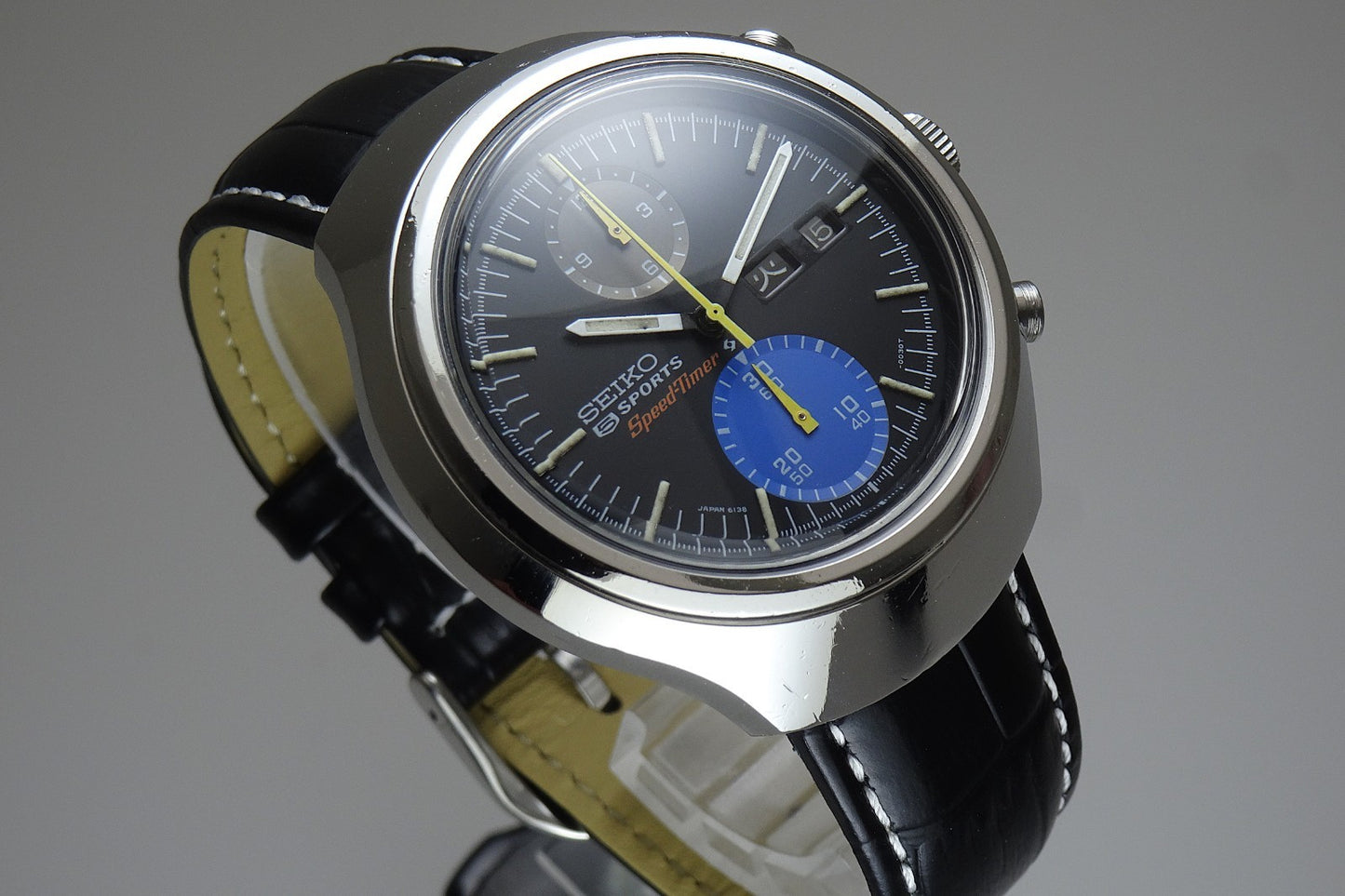 Serviced Vintage 1971 JAPAN SEIKO 5 SPORTS SPEED-TIMER 6138-0020 21J Automatic.