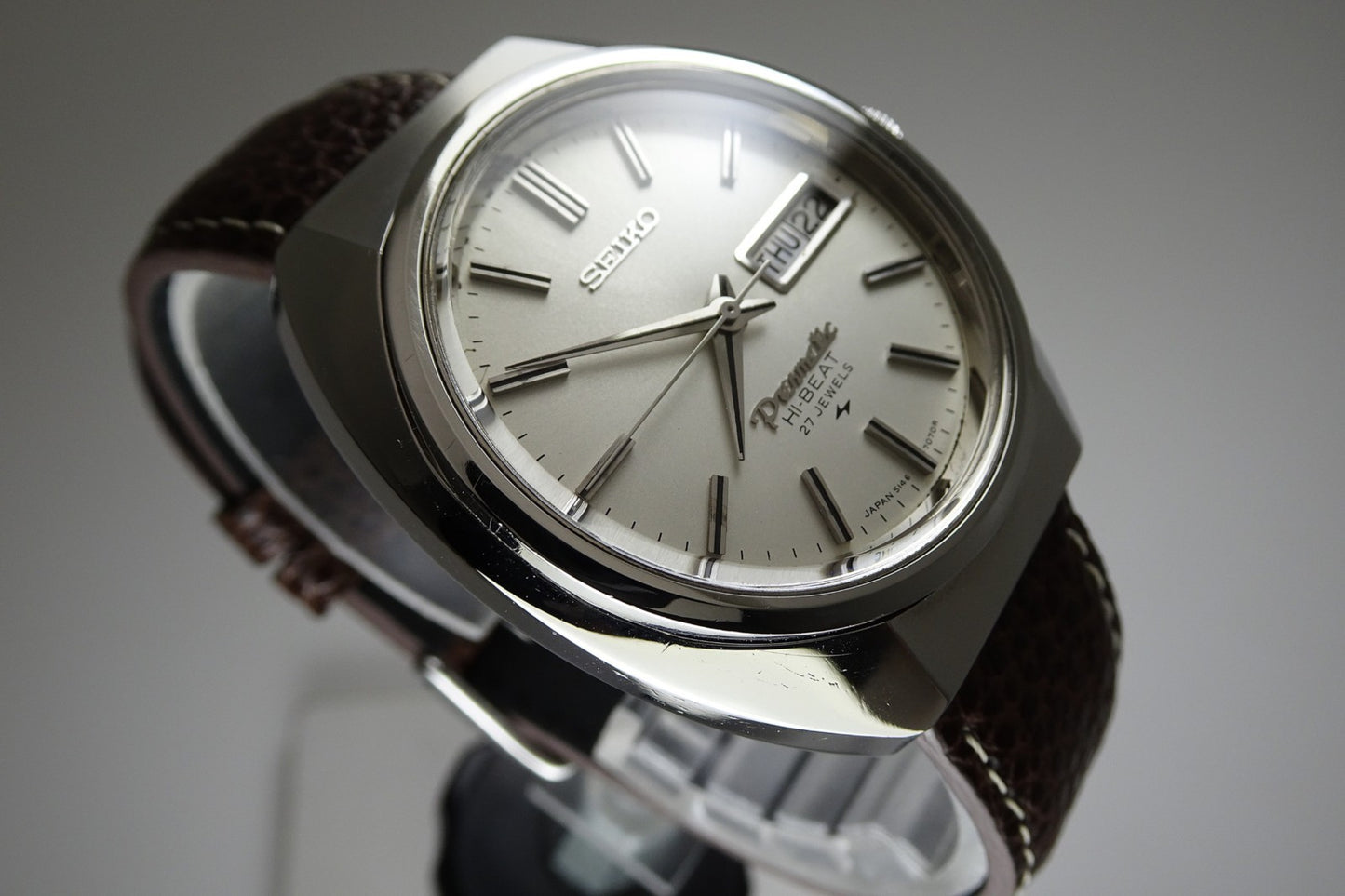 Vintage 1970 JAPAN SEIKO PRESMATIC WEEKDATER 5146-7040 27Jewels Automatic.