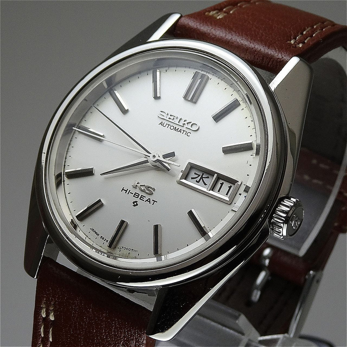 Vintage 1971 JAPAN KING SEIKO CALENDAR 5626-7000 25Jewels Automatic.