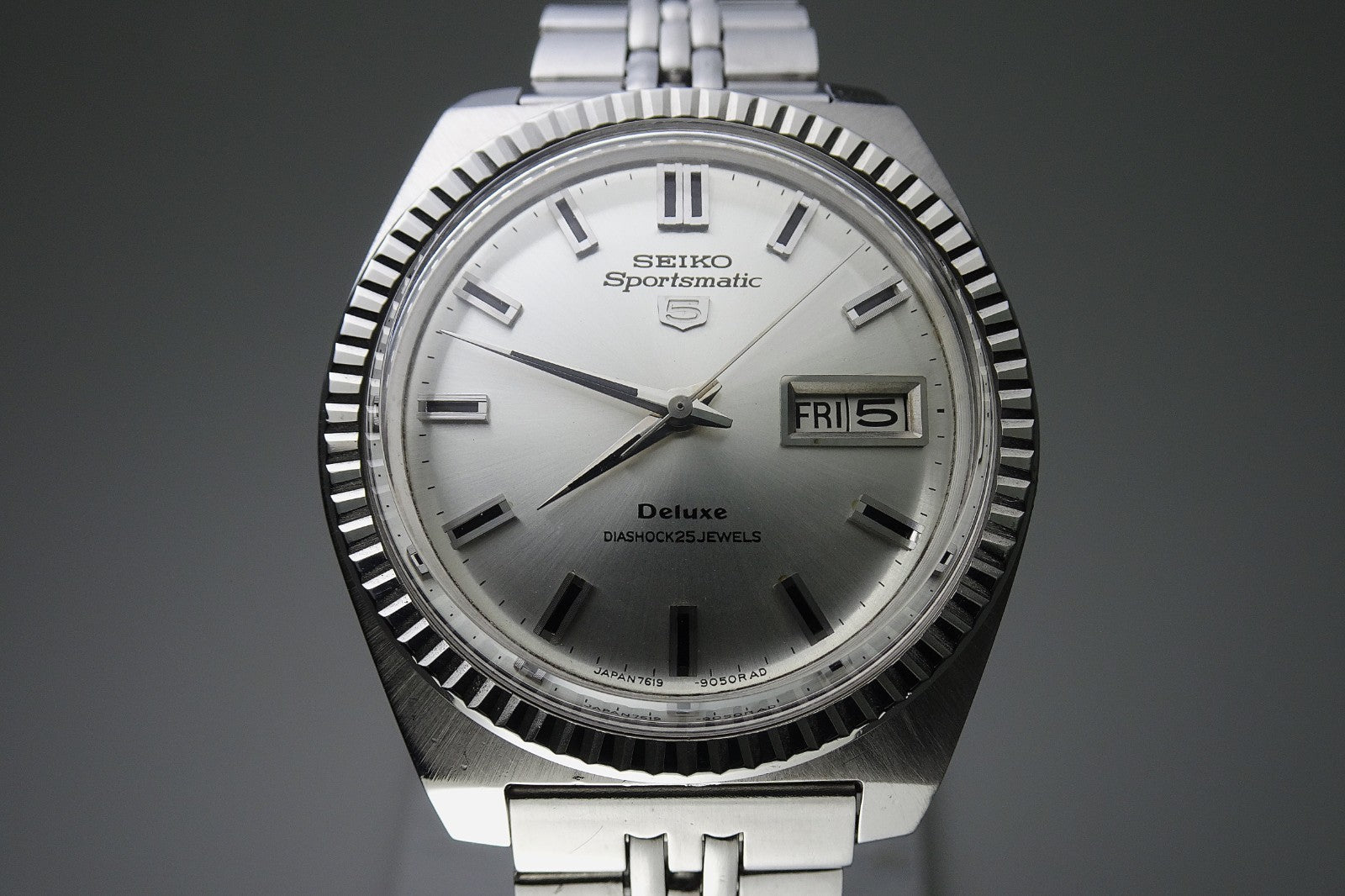 Serviced Vintage 1967 JAPAN SEIKO SPORTSMATIC5 DX 7619-9041 25Jewels Automatic.