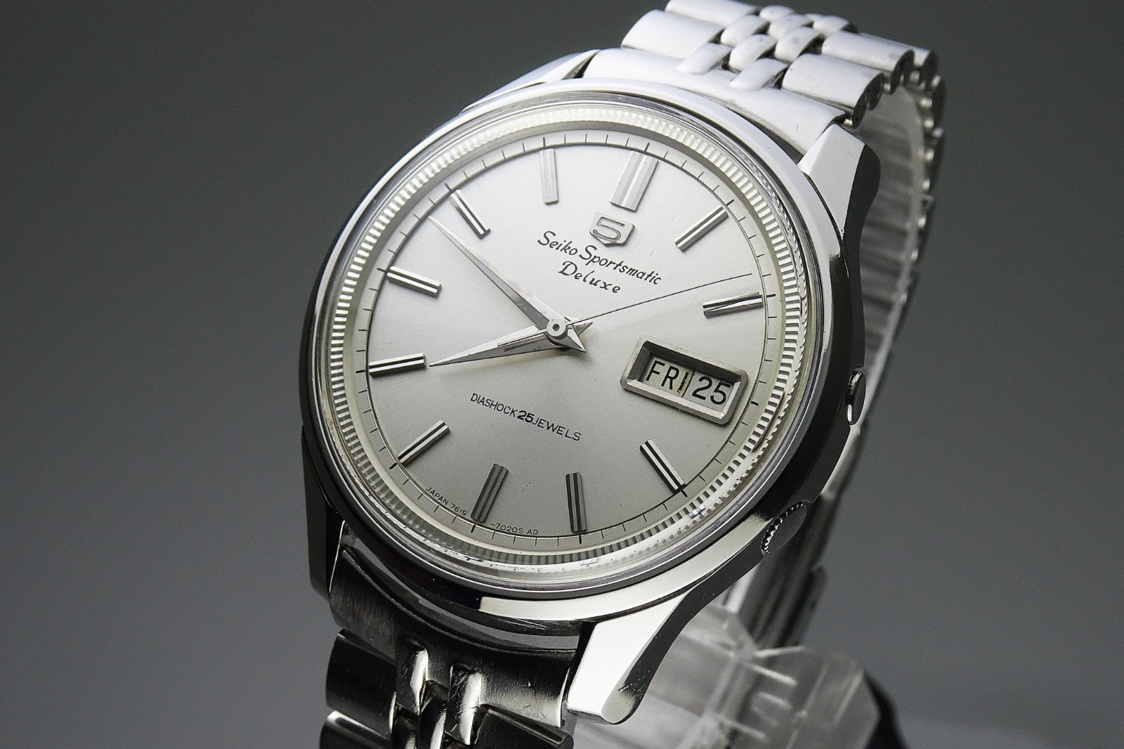 Vintage 1965 JAPAN SEIKO SPORTSMATIC5 DX 7619-7010 25Jewels Automatic.