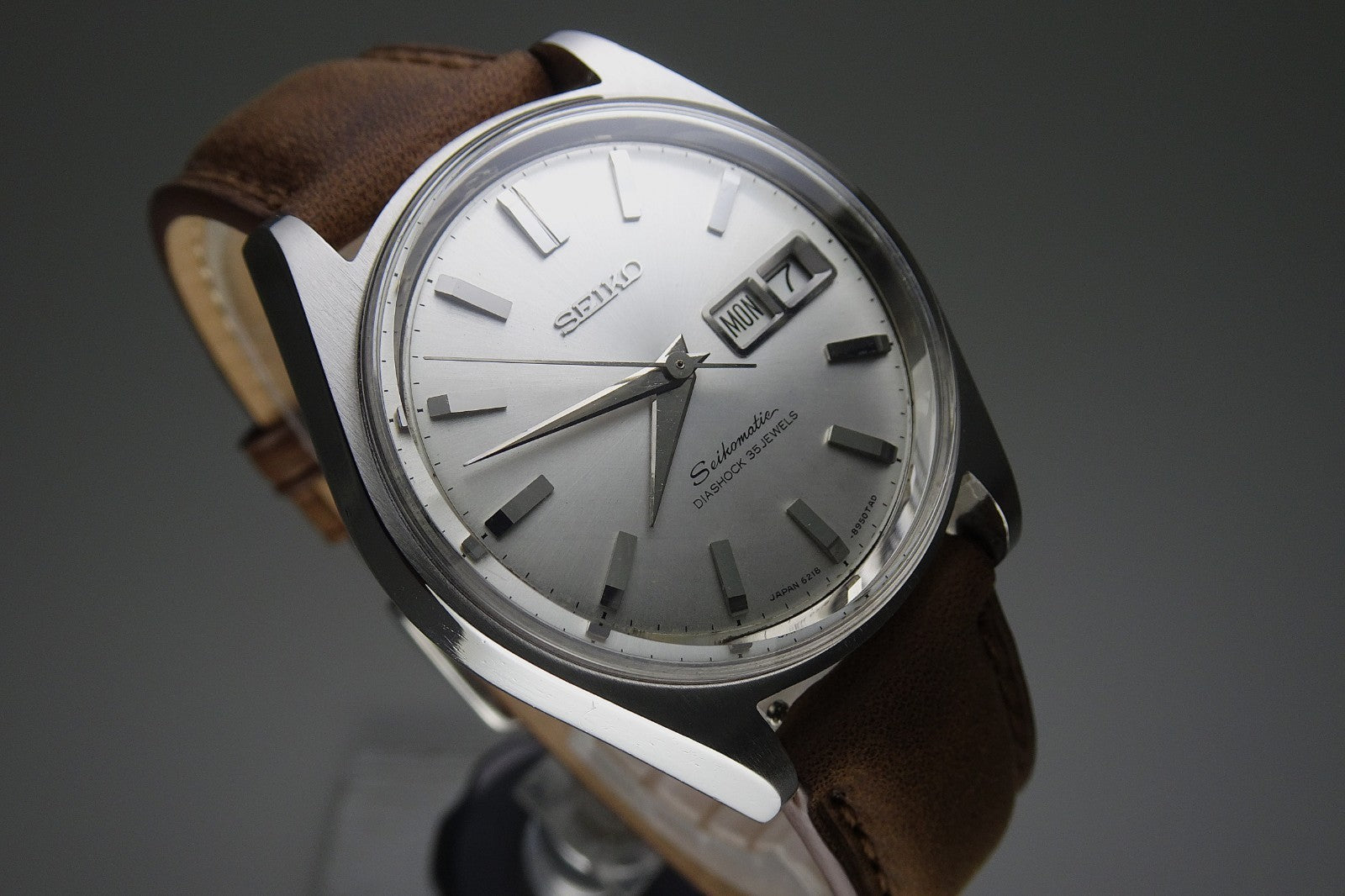Vintage 1965 JAPAN SEIKO SEIKOMATIC WEEKDATER 6218-8950 35Jewels Automatic.
