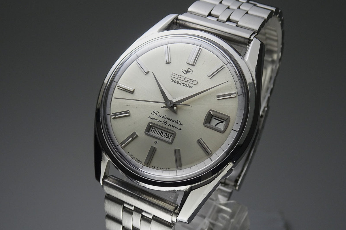 Vintage 1964 JAPAN SEIKO SEIKOMATIC WEEKDATER 6218-8970 35Jewels Automatic.