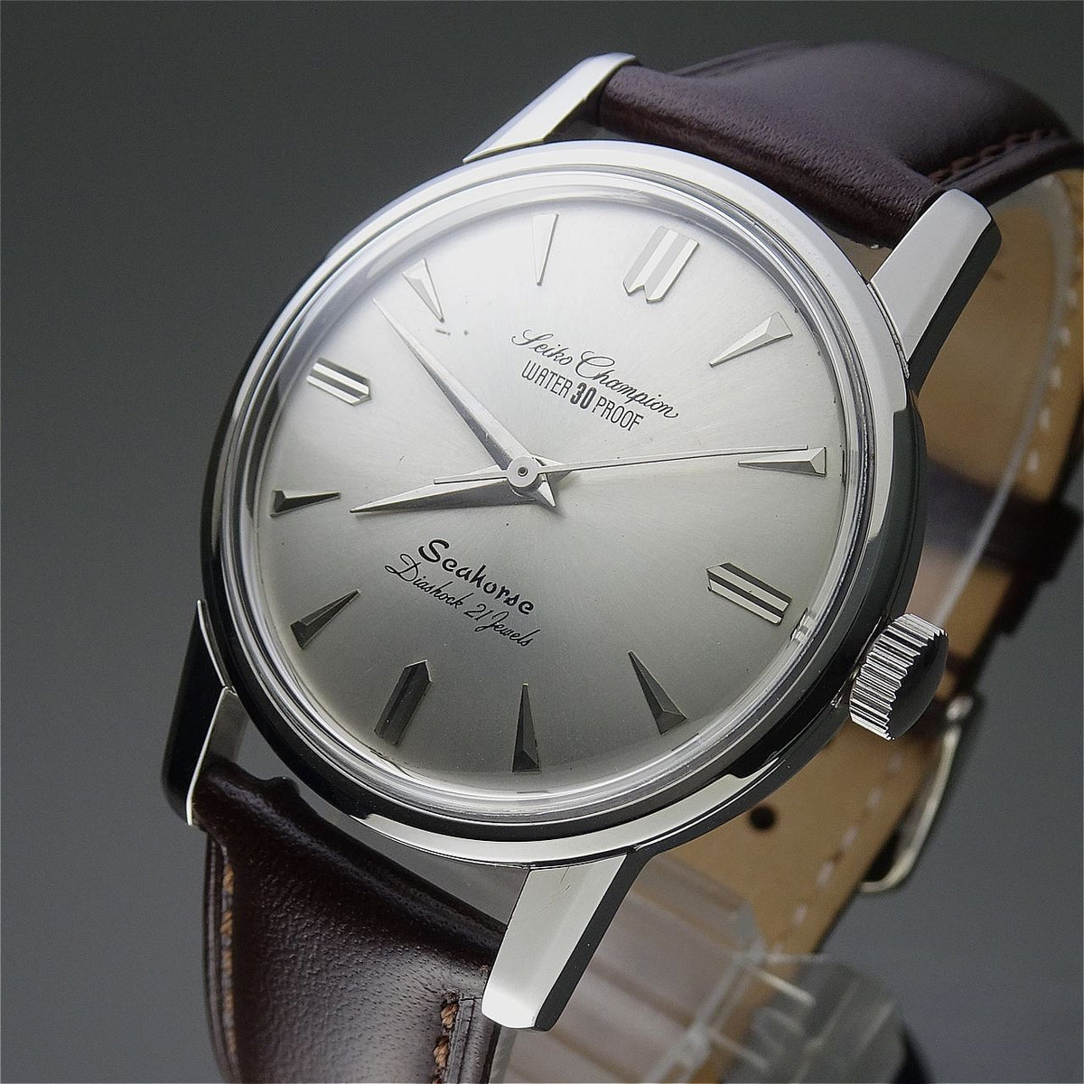 Vintage 1963 JAPAN SEIKO CHAMPION Seahorse J13046 23Jewels Hand-winding.