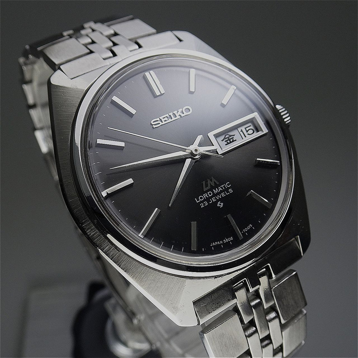 Vintage 1971 JAPAN SEIKO LORD MATIC WEEKDATER 5606-7000 23Jewels Automatic.